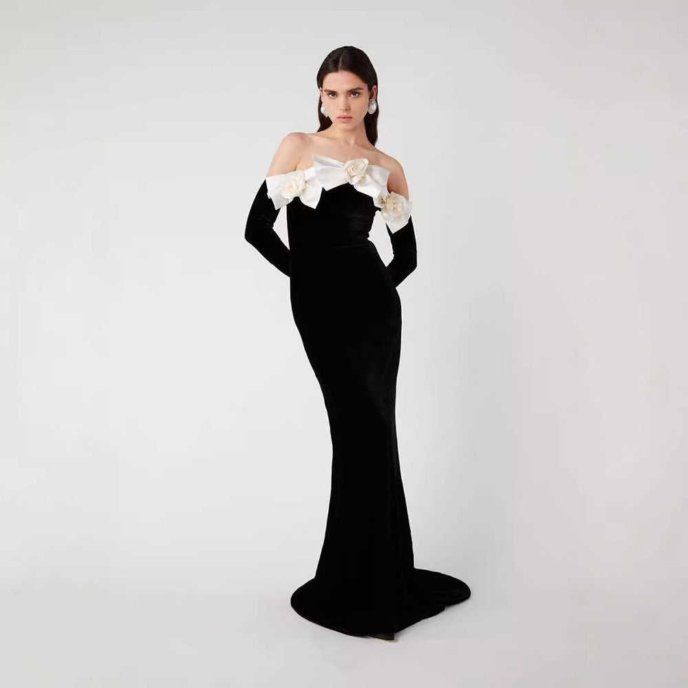 how to dance with long dress Blush Pink Straight Across Neck A-line Satin Plain Long Prom Dress main image 1