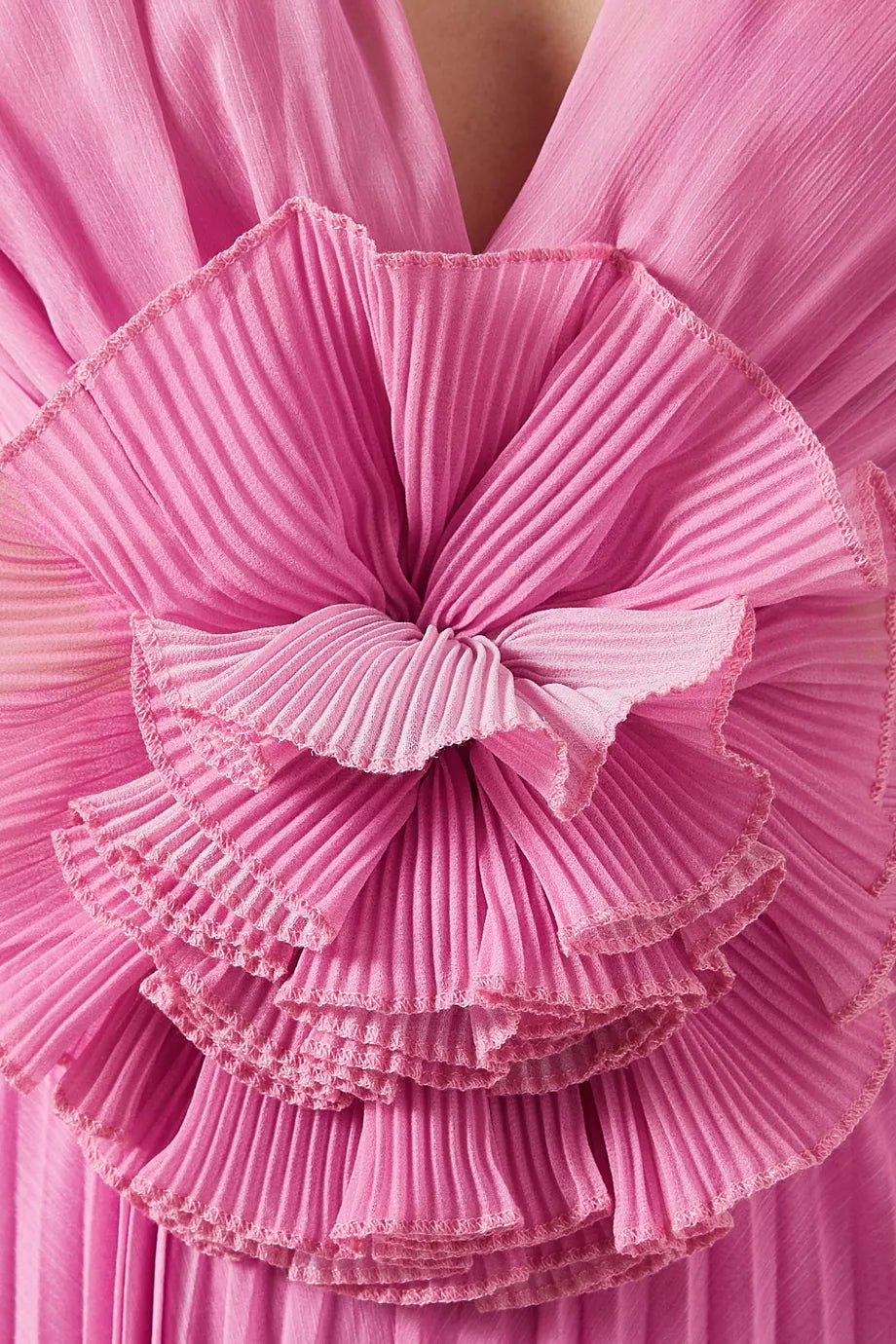 Fleur Breeze Pleated Cutout Maxi Dress For Summer