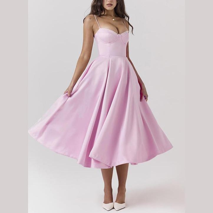 Chic Sweetheart Corset Dress Midi - Chiccharm