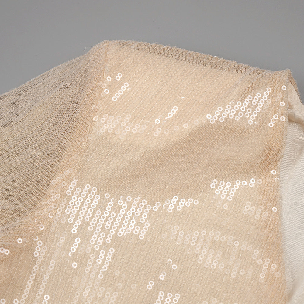 Rose Champagne Cut-Out Gown - Chiccharm