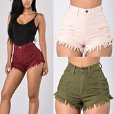 Stretch Sexy Frayed Shorts - Chiccharm