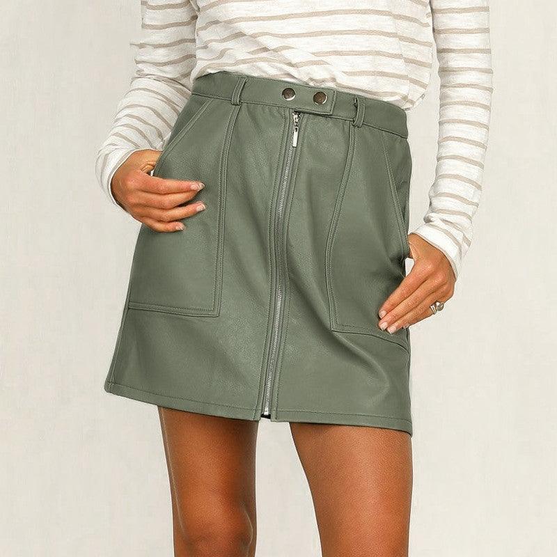 Faux Leather short skirt - Chiccharm