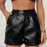 Faux Leather Shorts - Chiccharm