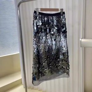 Artistic Sequin Midi Skirt - Chiccharm Boutique