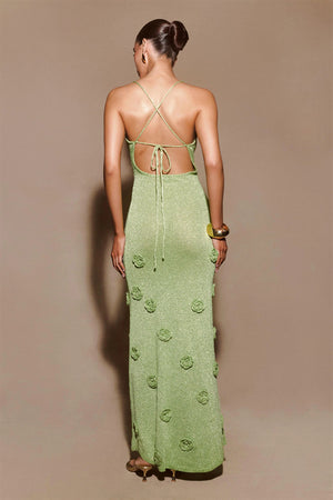 Backless Glitter Knit Dress Maxi - Chiccharm Boutique