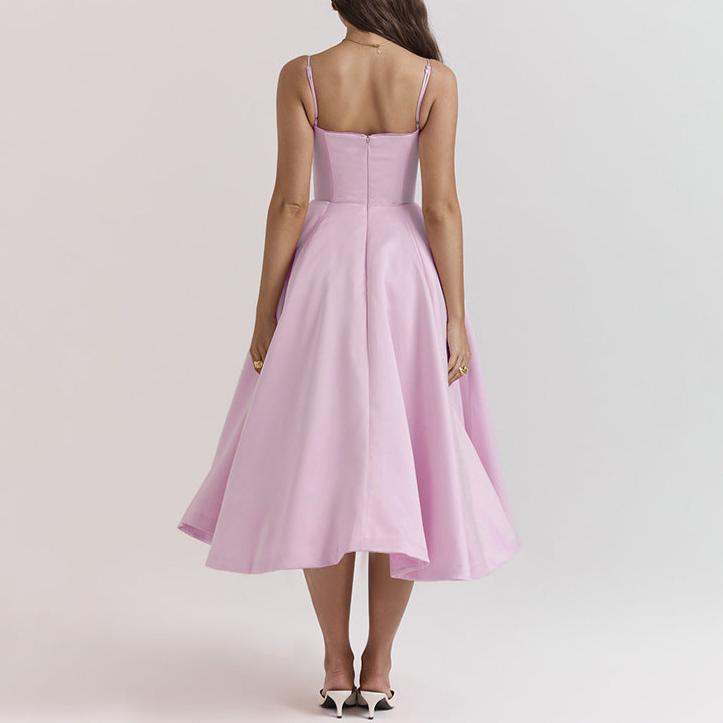 Chic Sweetheart Corset Dress Midi - Chiccharm Boutique