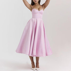 Chic Sweetheart Corset Dress Midi - Chiccharm Boutique