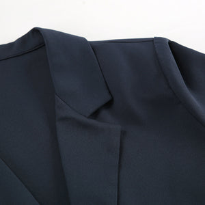 Cropped Blazer and High-Waist Wide-Leg Trousers Set - Chiccharm