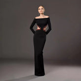 Crystal Cutout Long Sleeve Dress | Dazzling elegance