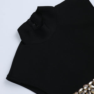 Crystal Embellished Glam Gown-Chiccharm Boutique