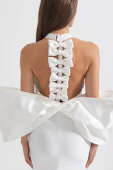 Auréole Backless Sculpted Bow Gown