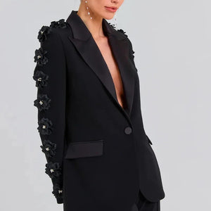 Elegant Embellished Statement Suit - Chiccharm Boutique