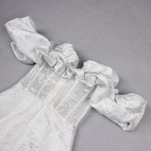 Elegant Ivory Ruffled Corset Dress - Chiccharm