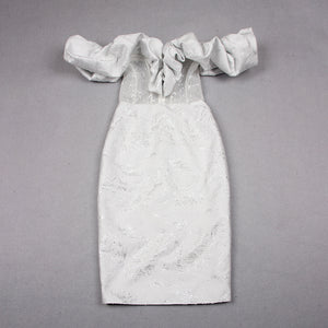 Elegant Ivory Ruffled Corset Dress - Chiccharm
