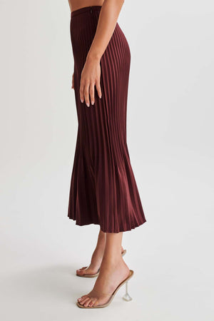 Elegant Pleated Midi Skirt - Chiccharm Boutique