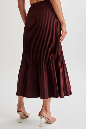 Elegant Pleated Midi Skirt - Chiccharm Boutique