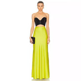 Strapless Satin Cutout Tube Dress