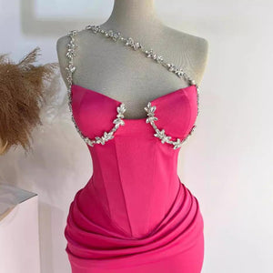 Embellished Strap Bodycon Dress - Chiccharm Boutique