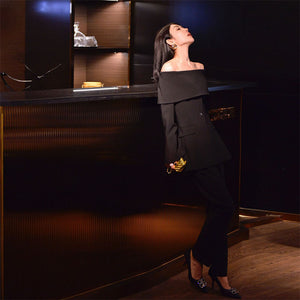 Fashion Socialite Off-Shoulder Suit - Chiccharm