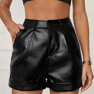 Faux Leather Shorts - Chiccharm