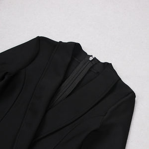 Feather Trim Blazer Dress From New Collection - Chic Charm