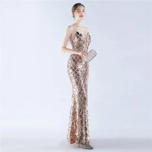 Fishbone Dress Ratchet Sequin - Chiccharm Boutique