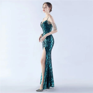Fishbone Dress Ratchet Sequin - Chiccharm Boutique