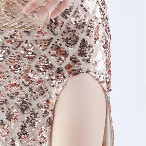 Fishbone Dress Ratchet Sequin - Chiccharm Boutique
