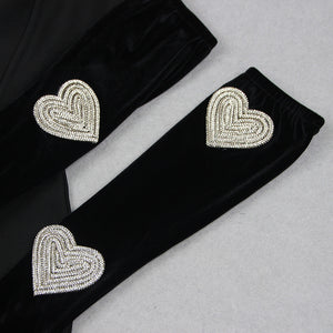 Glamorous Heart-Detail Strapless Evening Gown - Chiccharm Boutique