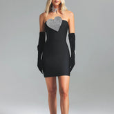 Glamorous Heart-Detail Strapless Evening Gown - Chic Charm Store