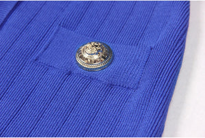 Gold Buttoned Mini Skirt - Chiccharm Boutique