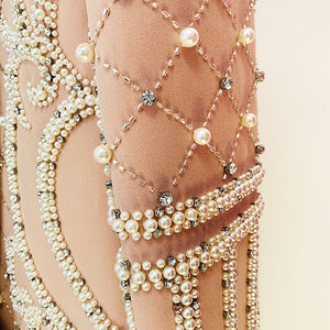 Hand-Embellished Blazer Mini Dress with Intricate Detailing - Chiccharm