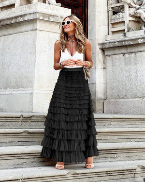 Layered Ruffles Cake Skirt - Chiccharm