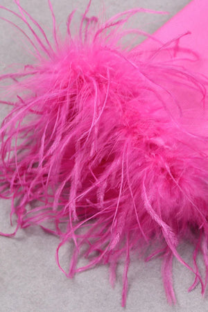 Luxe Feather Mini Dress - Chic Charm
