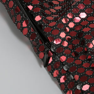 One-Shoulder Iridescent Mini Dress - Chic Charm