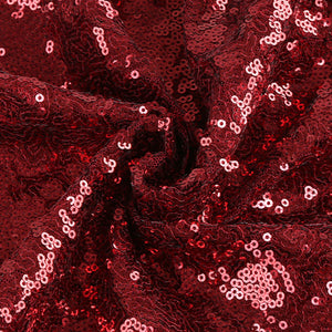 One-Shoulder Red Feather Sequin Dress - Chic Charm