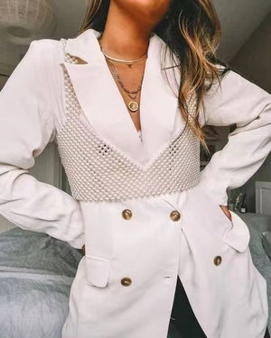 Pearl Beaded Crop Top - Chiccharm Boutique