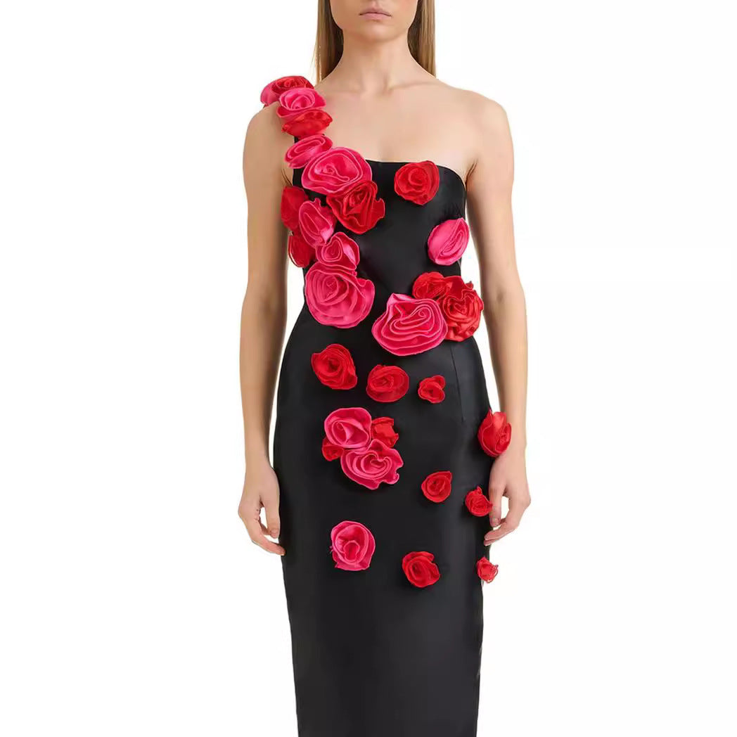 Rose Illusion Cascade Dress Pattern - Chiccharm