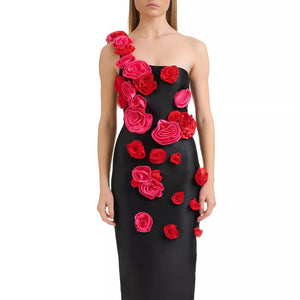 Rose Illusion Cascade Dress Pattern - Chiccharm