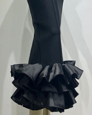 Ruffle Hem Gown
