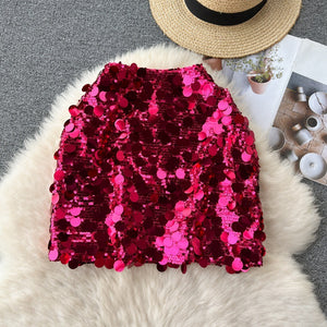 Shimmer Sequin Party Skirt - Chiccharm Boutique