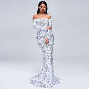 Sequin Dresses with Long sleeve - Chiccharm Boutique