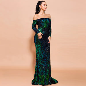 Sequin Dresses with Long sleeve - Chiccharm Boutique