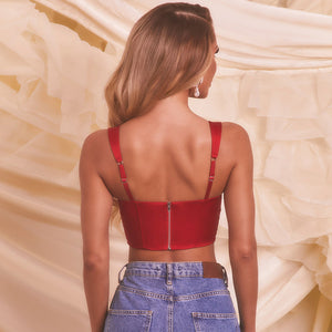 Sweetheart Neckline Corset Top - Chiccharm Boutique