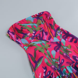Vibrant Floral Print Gowns - Chiccharm Boutique