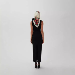 Vienna Rose Pleated Sheath Dress Midi