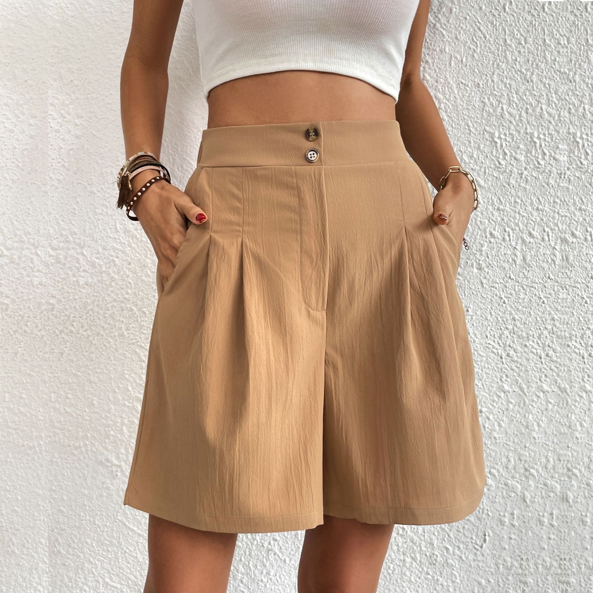Loose High Waist Shorts - Chiccharm