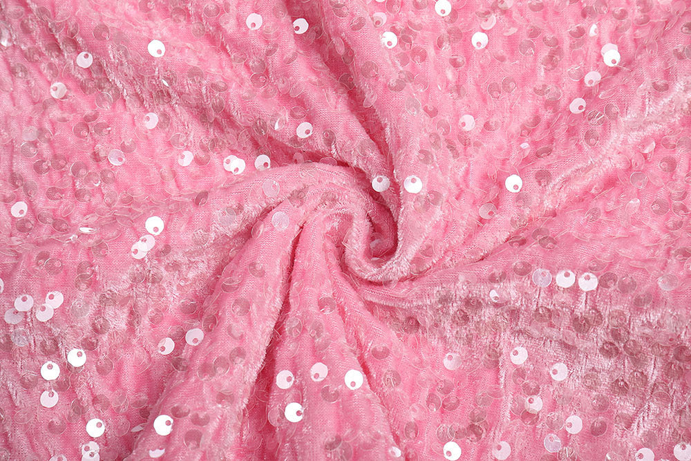 Pink Sequin Dress With Bows - Chiccharm Boutique