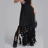 Geometric Layered Maxi Skirt