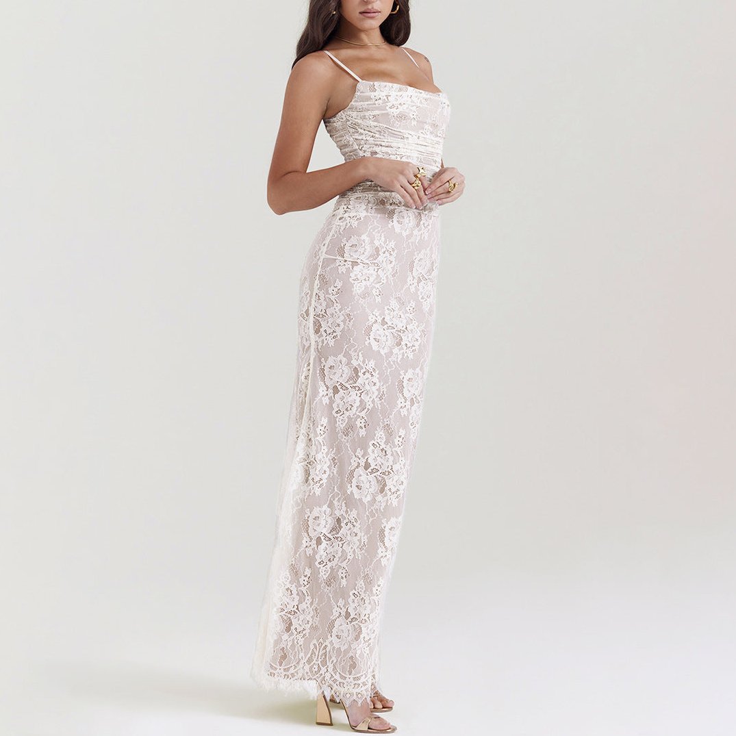 Long Sleeve Lace Maxi Dress - Chiccharm